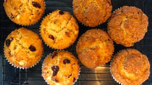 cranberry orange and pumpkin muffins